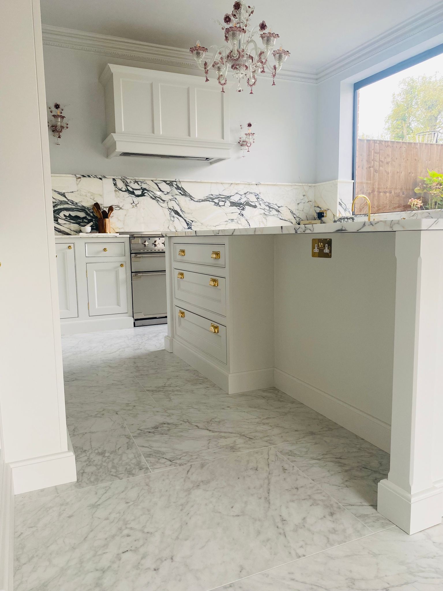 Detail of professionally hand finished kitchen cabinetry