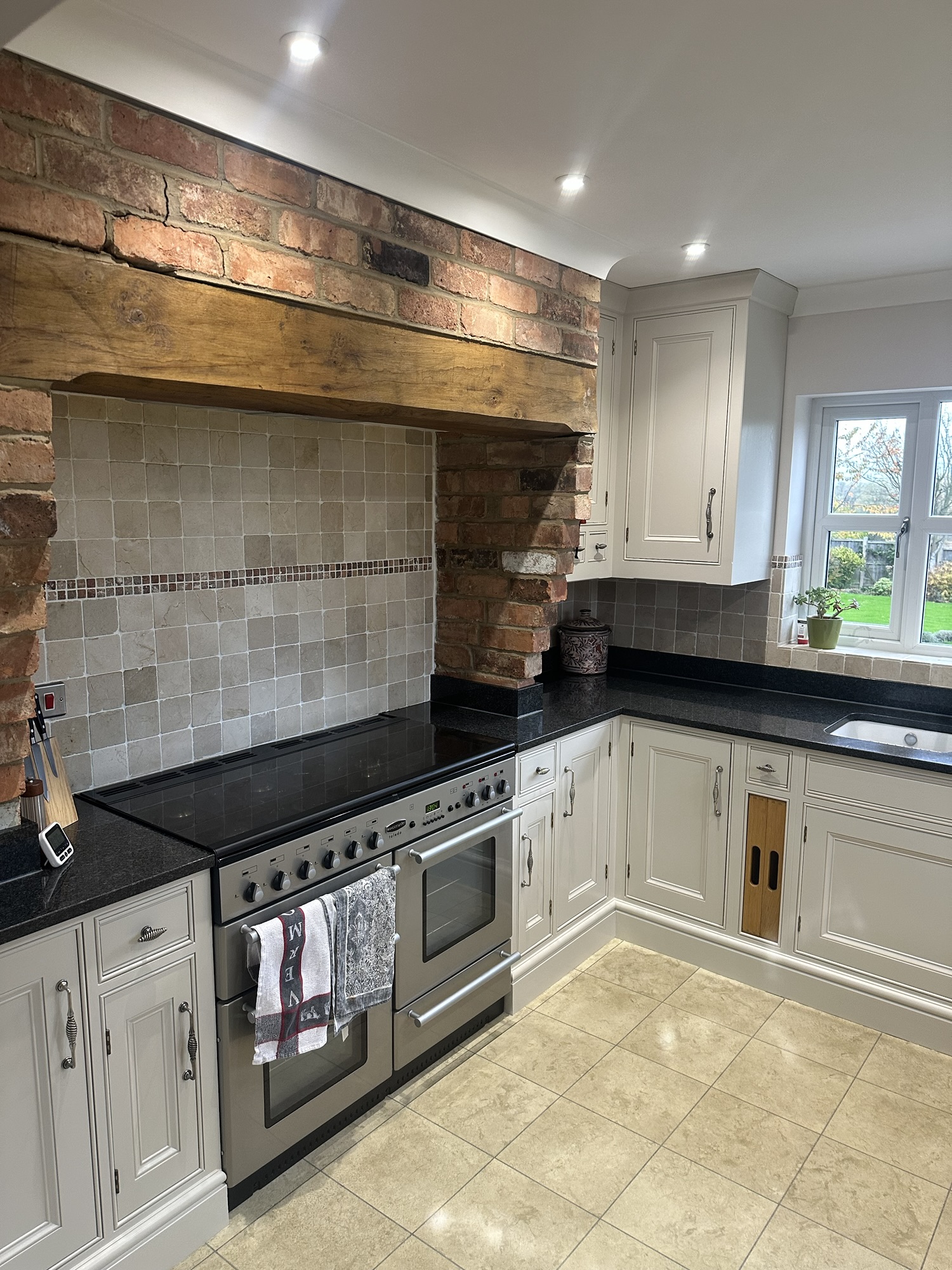 Completed hand painted kitchen transformation by Paul C Barber Decorations