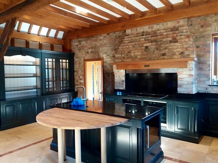 Hand-painted kitchen cabinet doors finished in Cambridgeshire