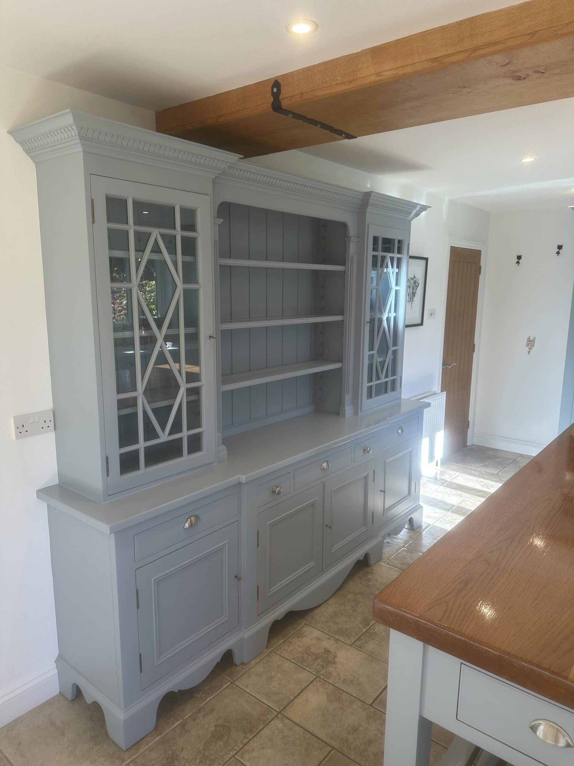 Bespoke Chalon kitchen after its seven year hand painted refresh